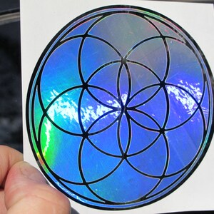 Seed of Life Vinyl Sticker Dual Layer Prismatic Rainbow - Etsy
