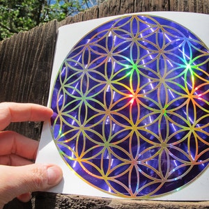 Flower of Life Sticker. Merlin Edition. Medium Size 7.75 Double Layer ...
