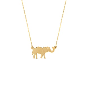 Lucky 14k Gold Elephant Necklace•Bridesmaids•Wedding•Anniversary•Birthday•Graduation•Good luck charm•MothersDay
