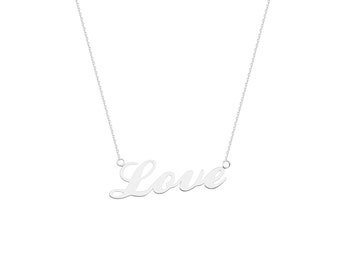 14k Gold "Love" Necklace•Wedding•Anniversary•Birthday•Graduation•Mother's Day•Valentine's