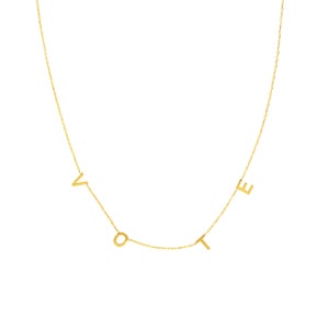 14k Gold &quot;Vote&quot; Necklace