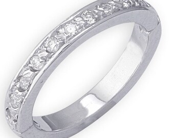 Solid 14K Gold Diamond Toe Ring