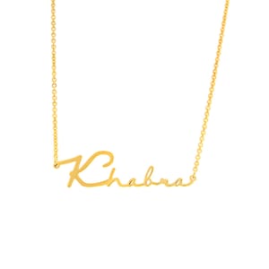 Personalized 14k Yellow Gold Script Name Necklace•Birthday•Anniversary•Graduation•Friend•Custom•Gift•Personalized•Valentine&#39;s•MothersDay