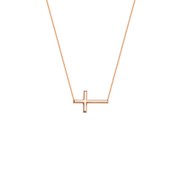 East west hotsell cross necklace