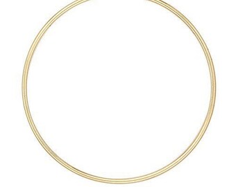 14K Yellow Gold Endless Wire Hoops/Dainty/Anniversary/Thin Hoops/Large Hoops/Birthday/Graduation