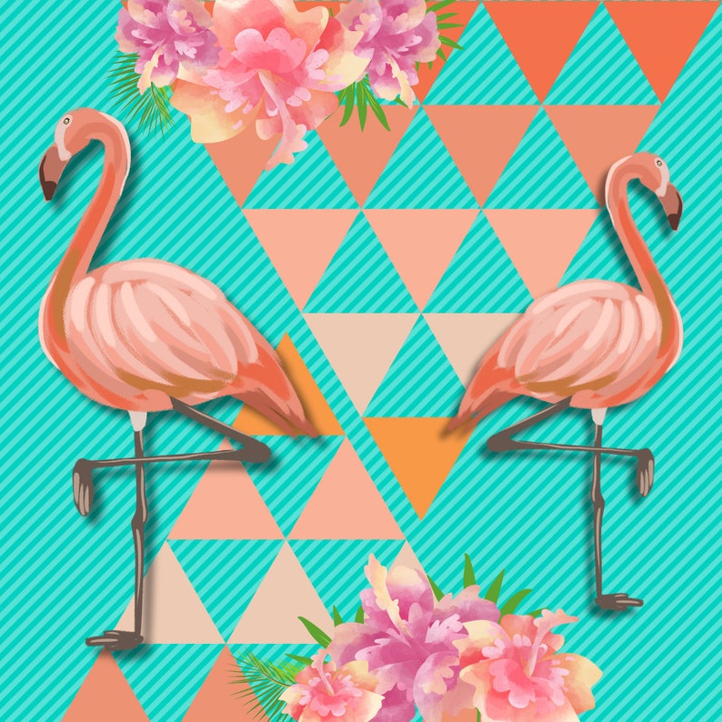 Flamingo Dance - Sticker - Etsy