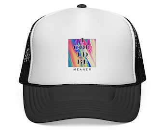 Podría ser más malo: gorra de camionero / gorra con gráfico cuadrado degradado