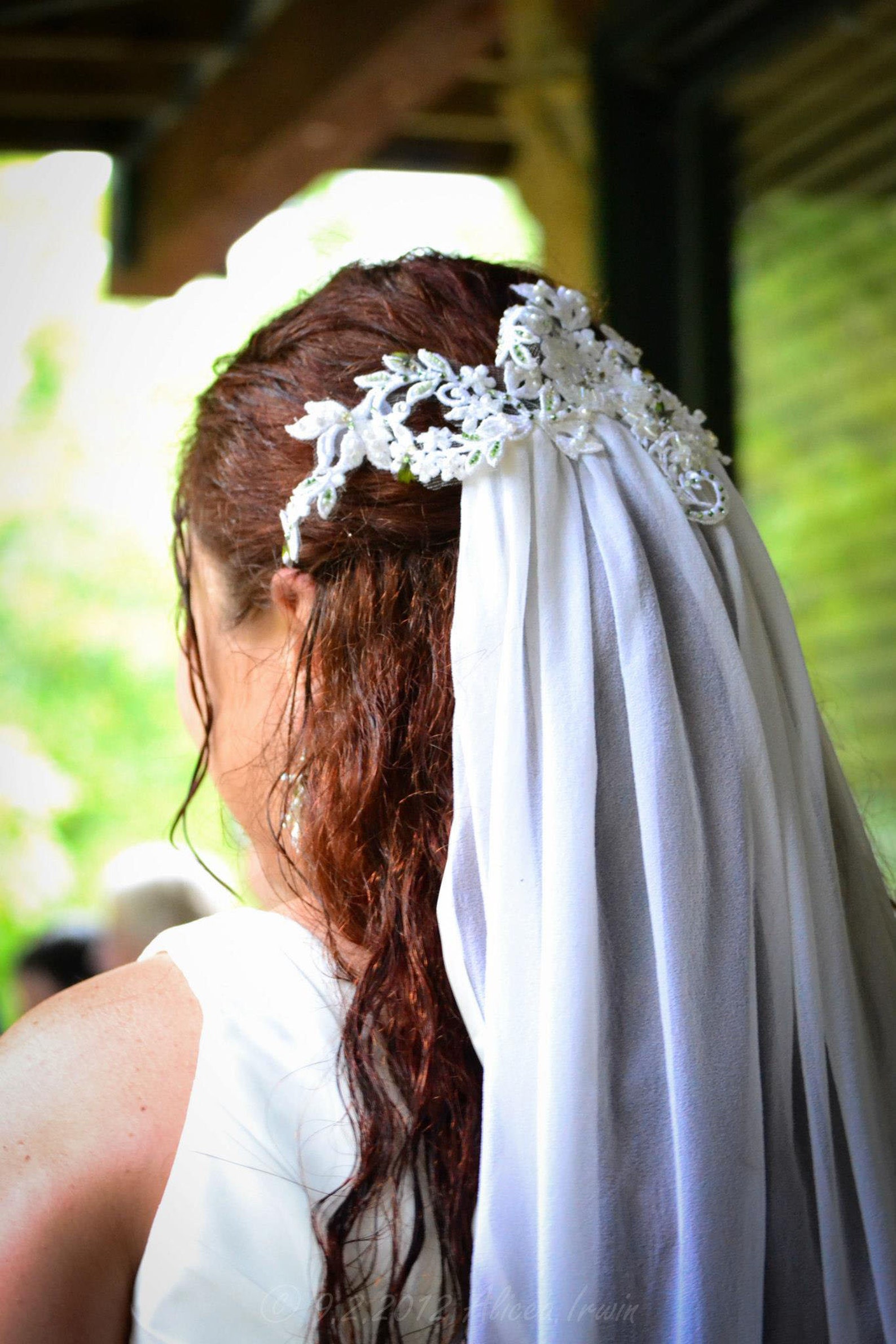headpiece and veil