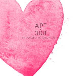 Hot Pink Watercolor Heart Art mural imprimable // Impression téléchargeable, Impression numérique / Hot Pink Heart Nursery Art image 2