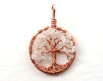 Rainbow moonstone necklace ~ Tree of life pendant ~ Sterling silver moonstone jewelry ~ June birthstone ~ Family tree ~ Christmas gift