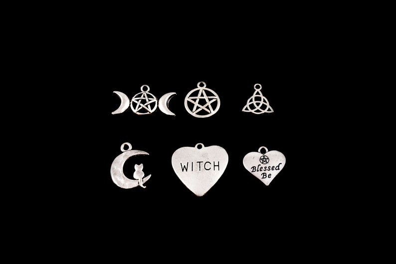 Blessed Be necklace, Witch jewelry, Pentagram pendant, Gift for Wiccan, Pagan symbols, Gift for wife, Witchcraft accessory, Custom necklace image 4