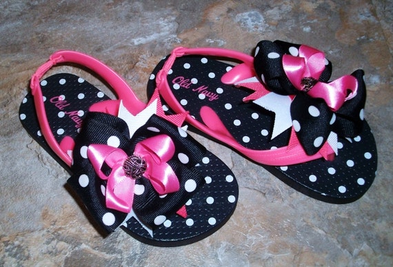 Items similar to Minnie Mouse flip flop,Baby girl flip flop,baby ...