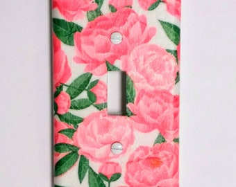 Floral Light Switch Cover, Switchplate, Bedroom Decor