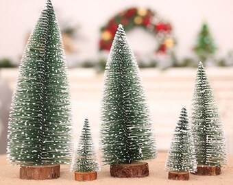 4 miniature trees mini plant small cedar pine evergreen christmas miniatures bottle brush tree set for cake topper decorations terrarium art - Christmas Miniatures 4 miniature trees mini plant small cedar pine evergreen christmas miniatures bottle brush tree set for cake topper decorations terrarium art - Christmas Miniatures
