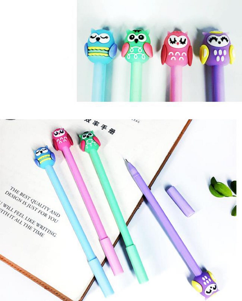 4pc OWL PENS Kawaii Office Supplies Stationery Set Gifts For | Etsy