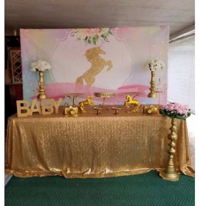 5x3 Unicorn Vinyl Background Backdrop Party Birthday Baby Image 0