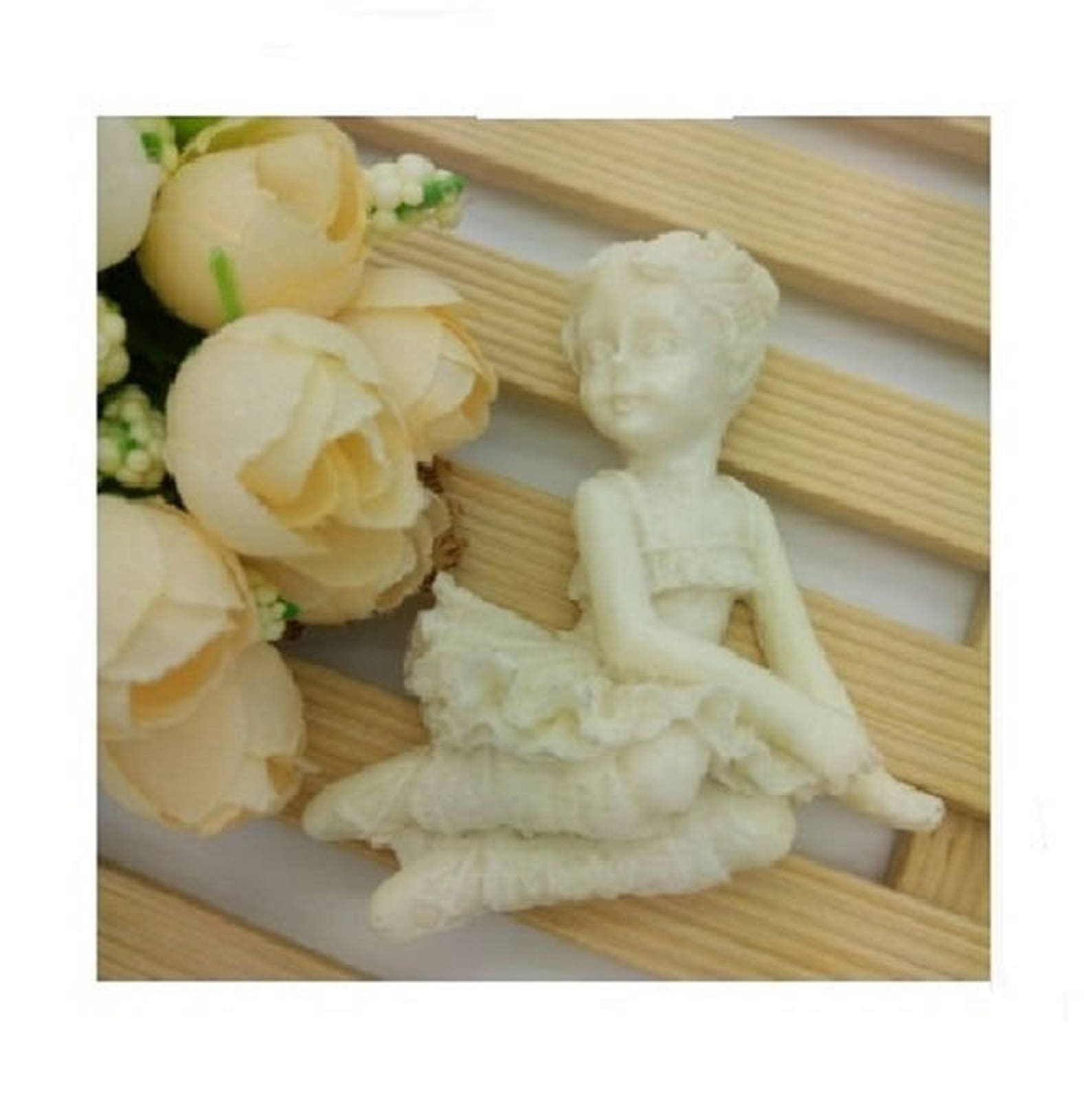 ballerina silicone mold girl cake topper ballet tutu skirt chocolate ornaments party decor baby shower favors cupcake toppers ar