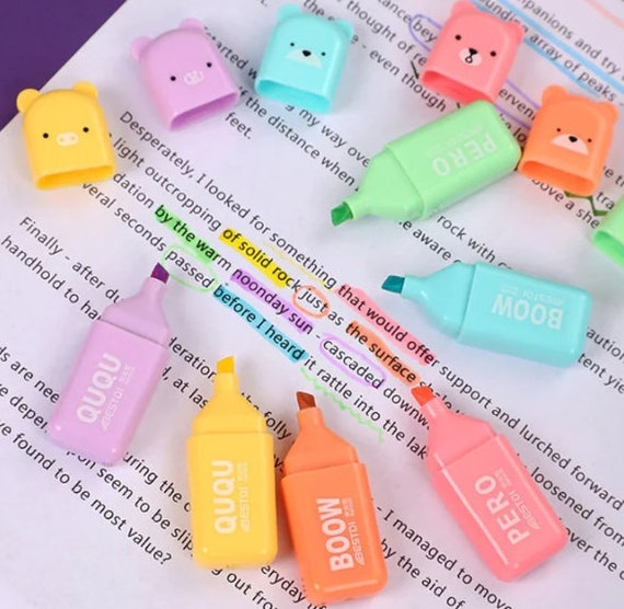 6pcs Pastel Highlighters Aesthetic Cute Highlighters and Pens No