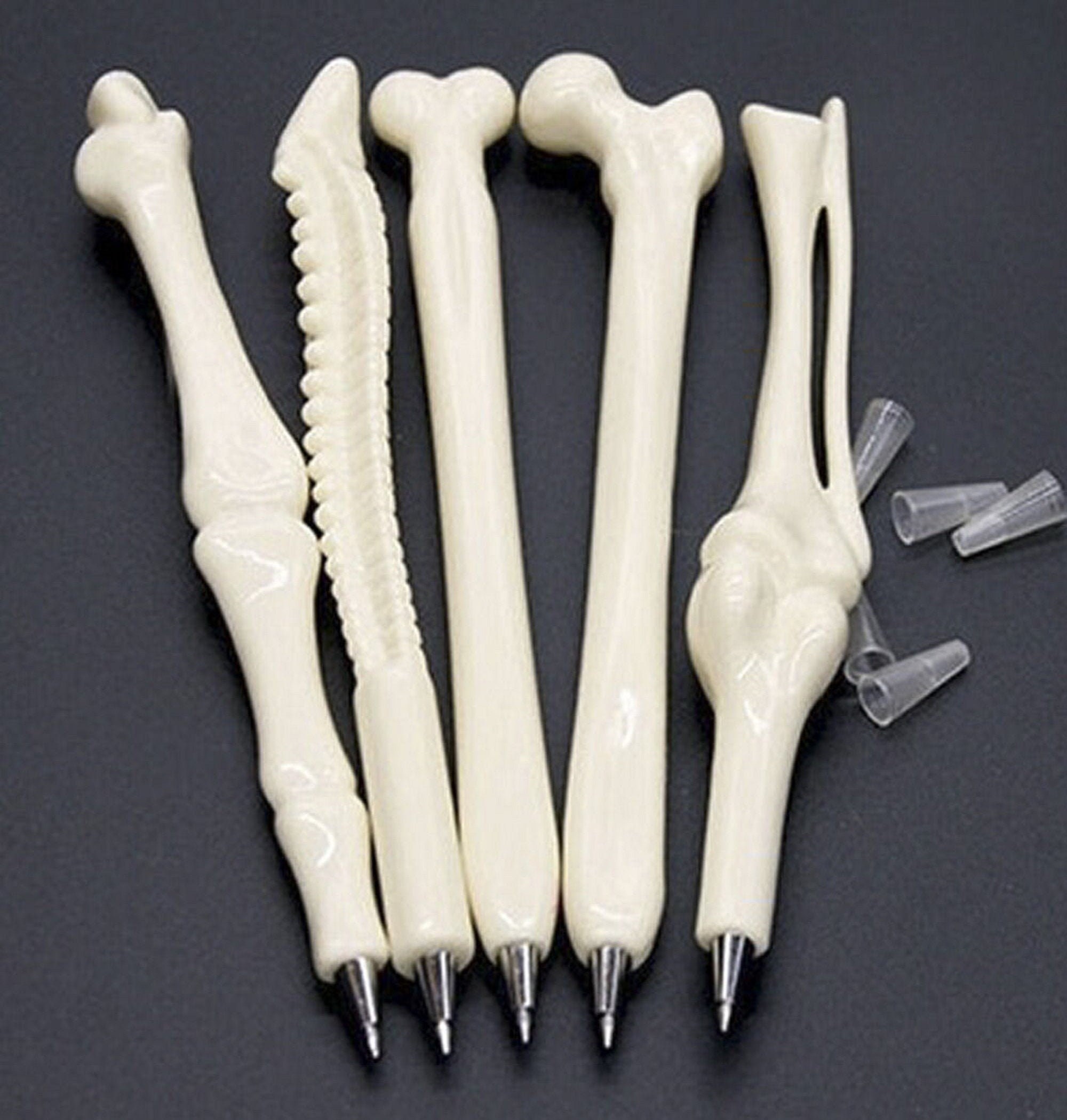 5pcs BONE PENS SET Stationery Them Bones Weird Skeleton Pen Etsy