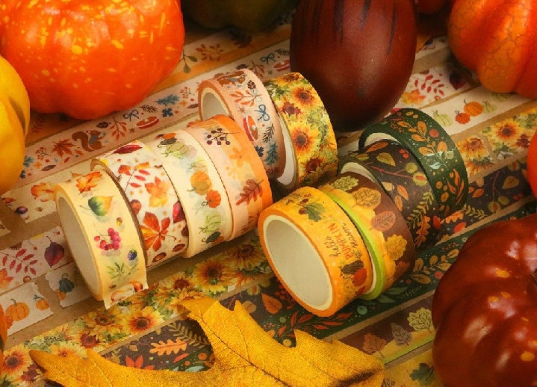 10pcs AUTUMN WASHI TAPES Fall Decor on Sale Aesthetic Gifts Etsy