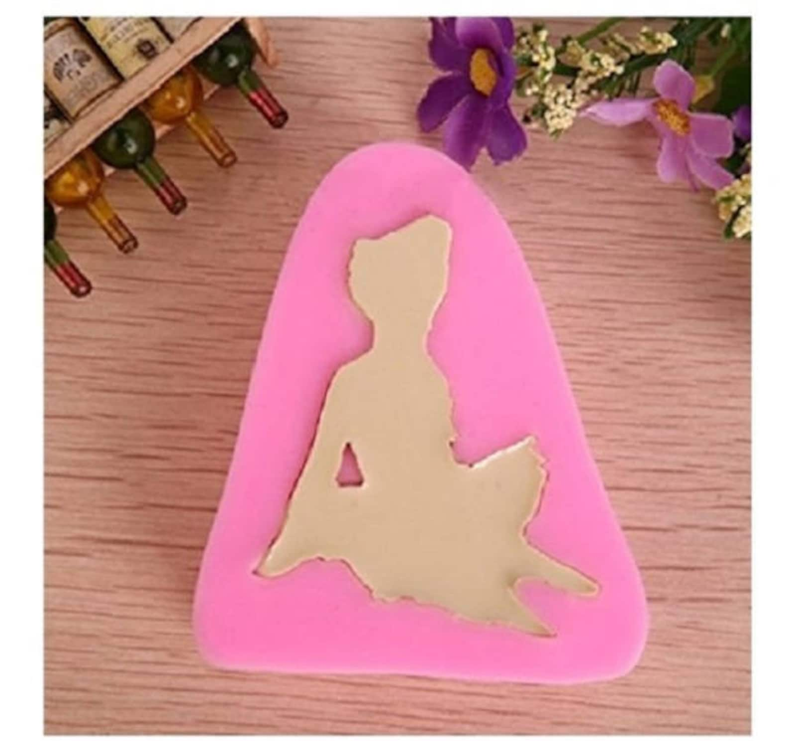 ballerina silicone mold girl cake topper ballet tutu skirt chocolate ornaments party decor baby shower favors cupcake toppers ar