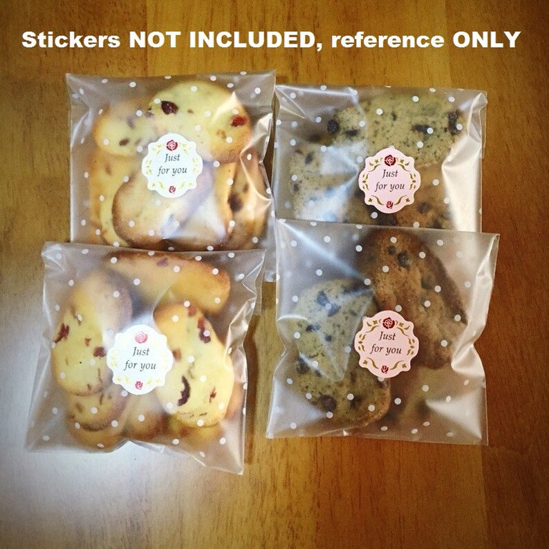 100pcs Cookie BAGS RESEALABLE Spotted Treat Bag Snow White Etsy