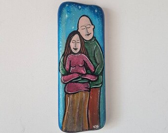 Painting on stone | Etsy