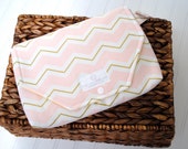 Pink Chevron Diaper Clutch - Diaper Bag - Diaper Holder - Baby Accessories - Baby Shower Gift