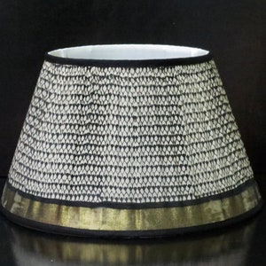 Black and white pleated empire lampshade