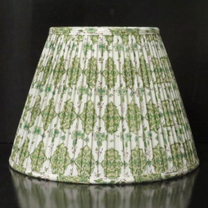 Pleated print empire lampshade