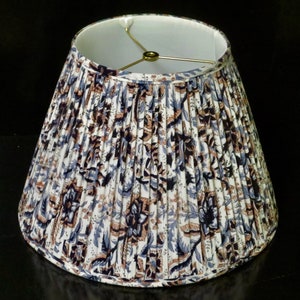 Pleated print empire lampshade