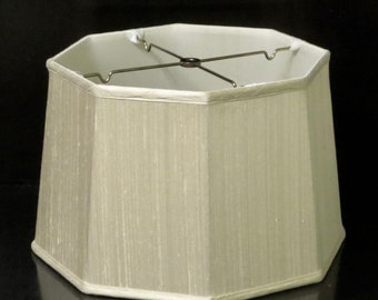 Silk octagon drum lampshade