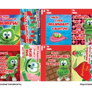 Gummibär the Gummy Bear Printable Valentine's Day Cards ~ Download ...