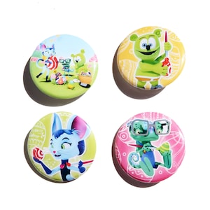 Lot de 4 macarons de Pâques pour Pâques 1,5 po.