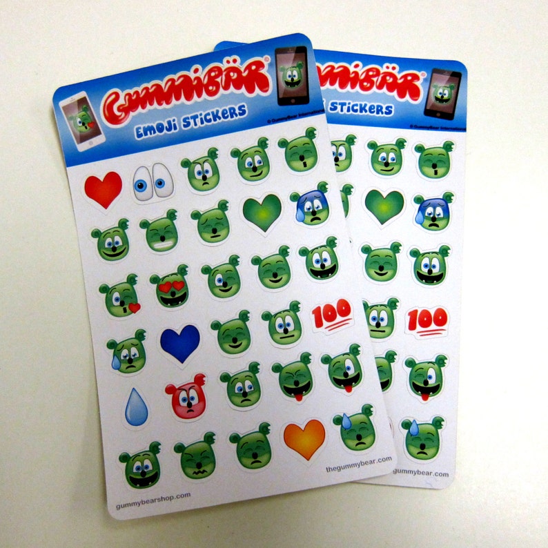 Gummibär The Gummy Bear Emoji Stickers 2 Sheets 60 Etsy