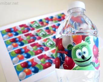 Gummibär (The Gummy Bear)  Water Bottle Wrappers