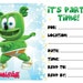 Gummibär Printable Birthday Invitations the Gummy Bear - Etsy
