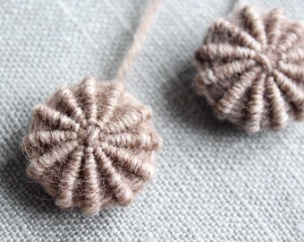 Beige Yarn Buttons