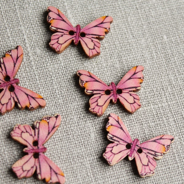 Butterfly Purple Buttons