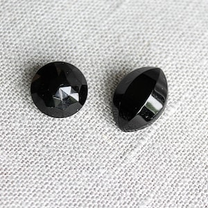 Vintage Glossy Black Buttons