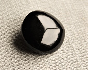 Vintage Large Black Glossy Button