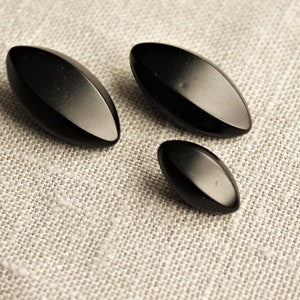 Vintage Matt Black Buttons (set)