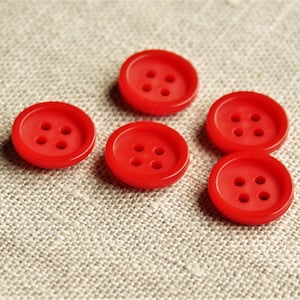 Vintage Bright Red Buttons from the 50&#39;s