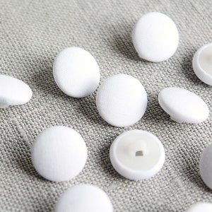 Vintage White Fabric Buttons