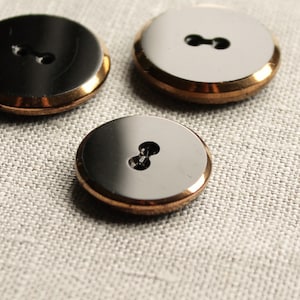 Vintage Black Glass Buttons from the 50&#39;s