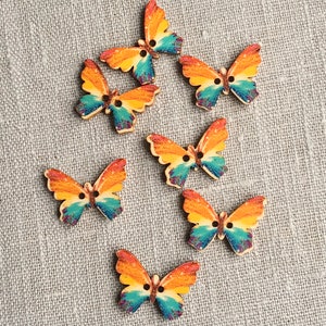 Botones de mariposa arcoíris