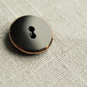 Vintage Large Black Glossy Button