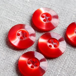 Vintage Bright Red Buttons