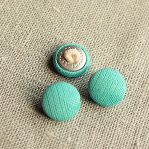 Vintage Blue Fabric Buttons