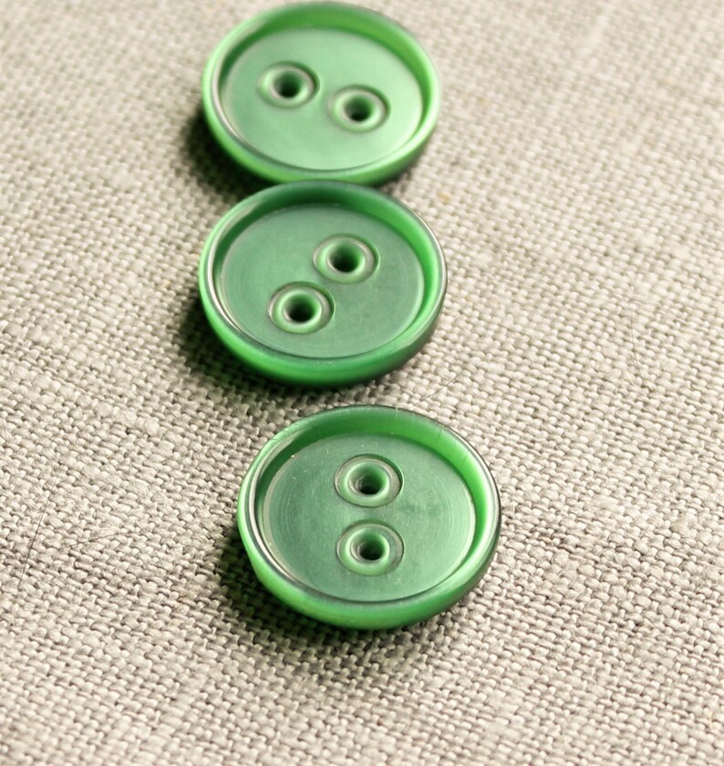 Vintage Green Buttons From the 50's Etsy